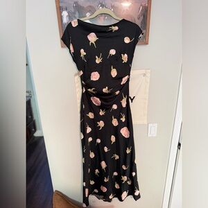 Floral Black Dress